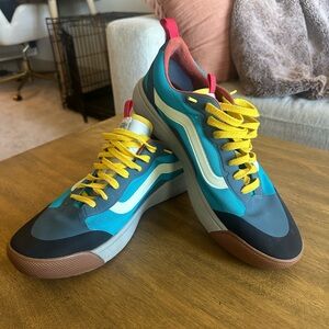 Vans Men's Blue and Yellow Sneakers Size 11.5